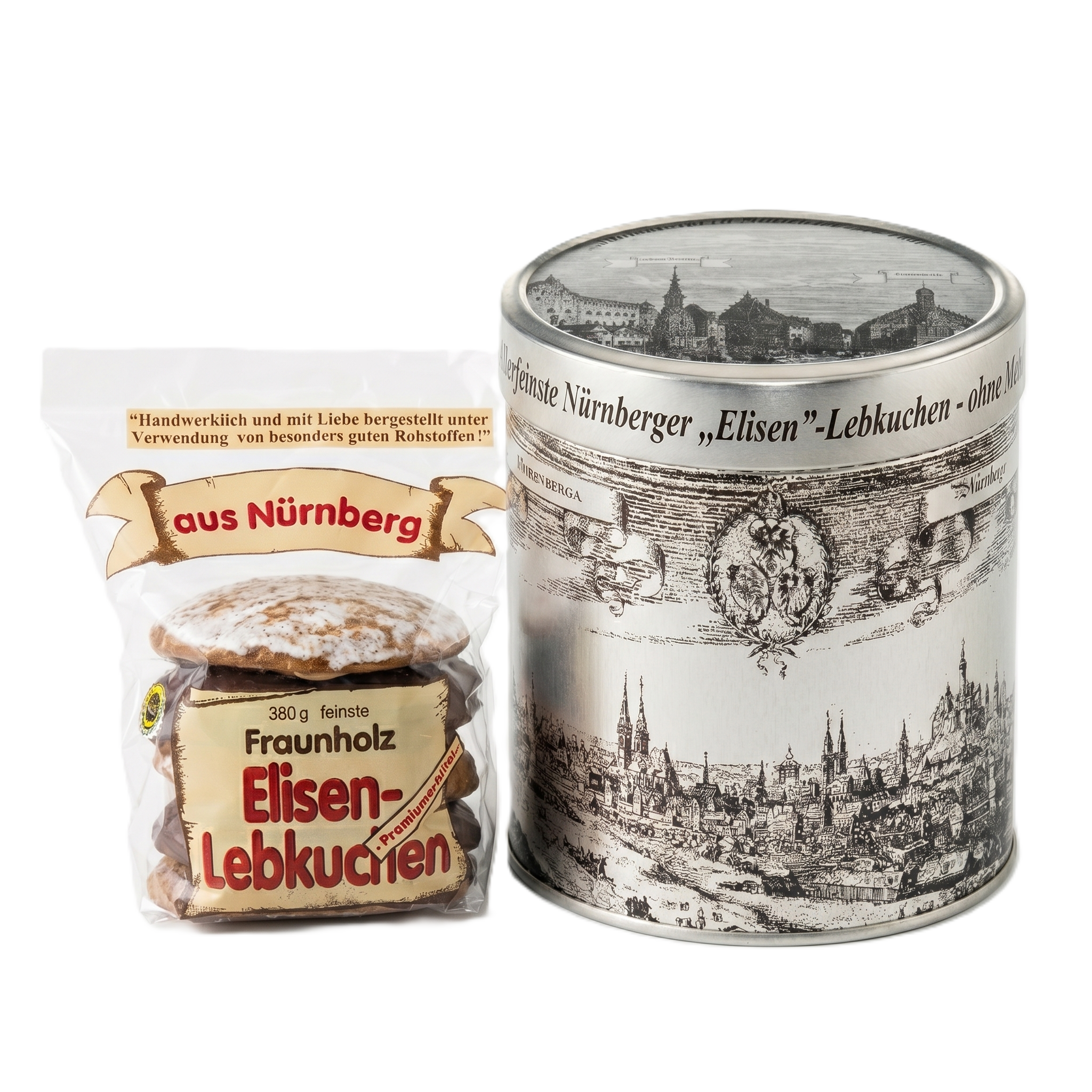Silber-Dose 5 Stück Originale Elisen-Lebkuchen