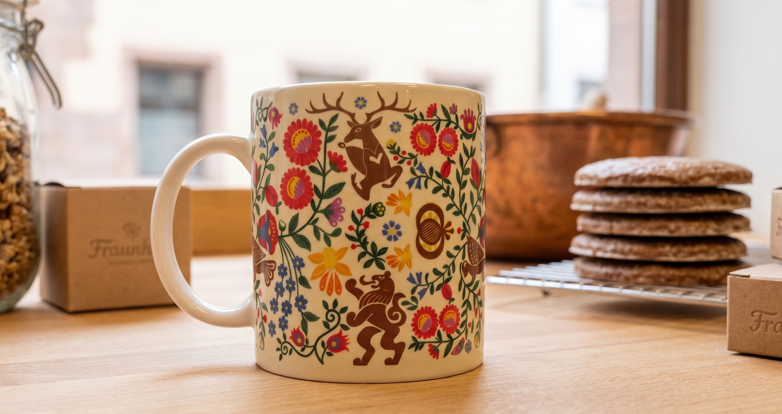 Kaffee Tasse Stickmuster