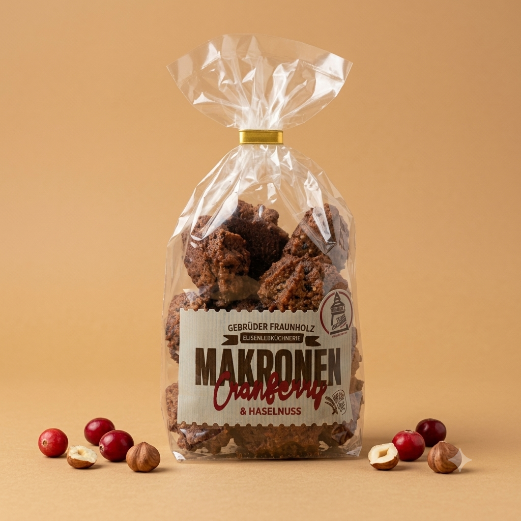 Cranberry-Haselnuss Makronen