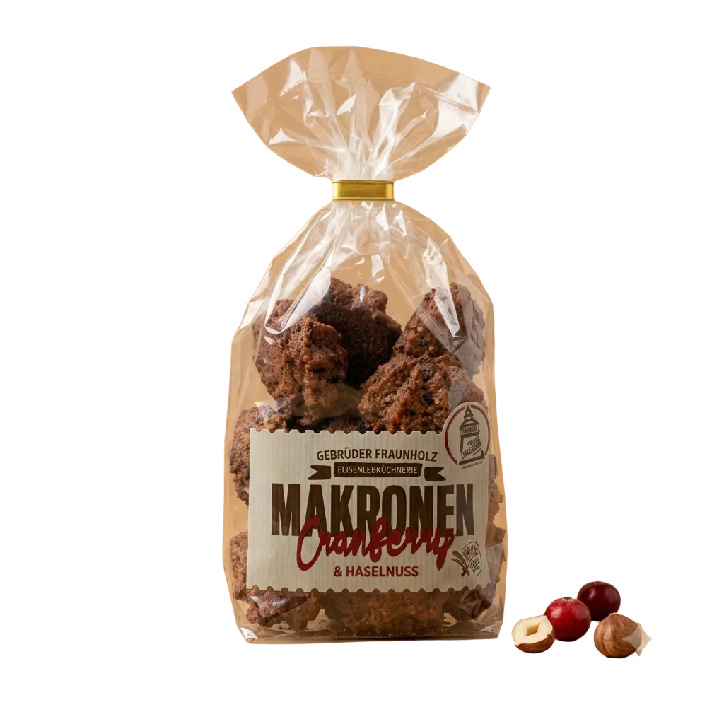 Cranberry-Haselnuss Makronen