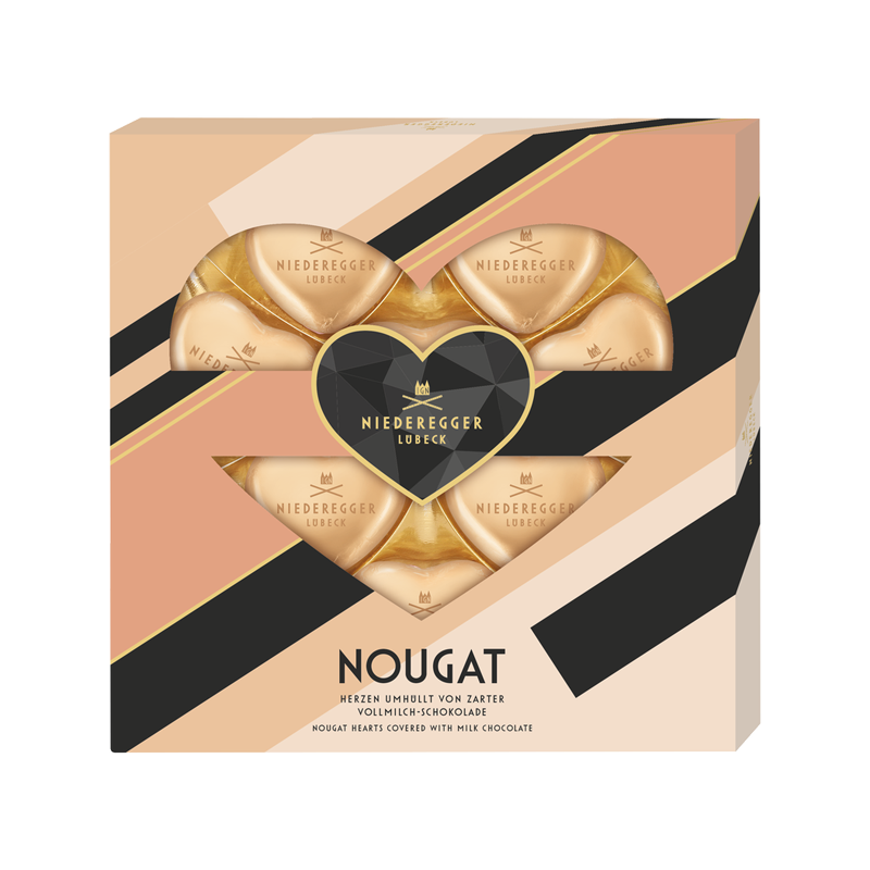 Niederegger Nougatherzen in Vollmilchschokolade