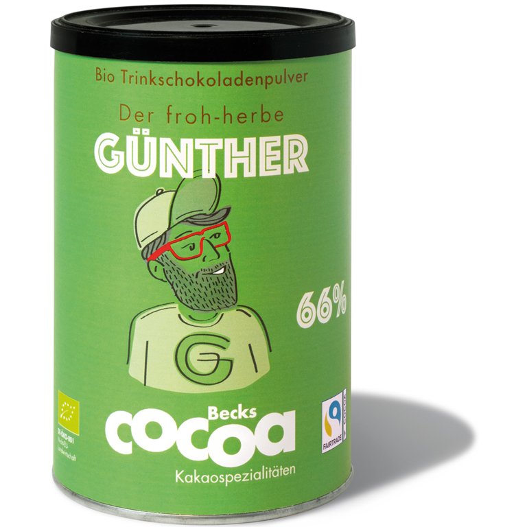 BIO Dunkle Trinkschokolade Günther Becks COCOA 300g Dose