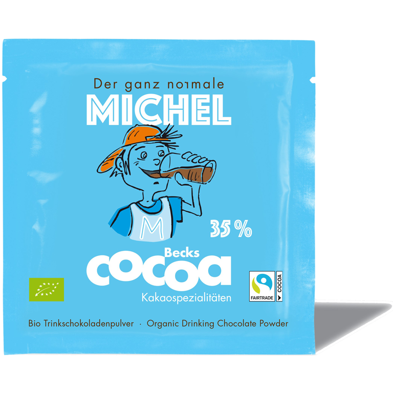 BIO Trinkschokolade mit Bananenpulver Michel Becks COCOA 25g Beutel