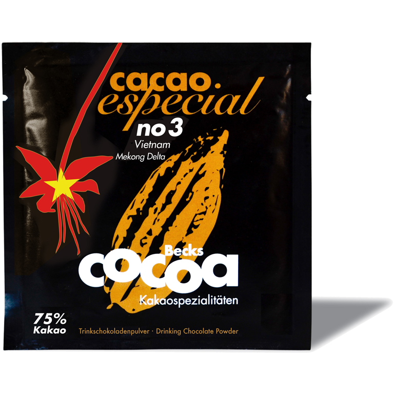 Zartbitteres Trinkschokoladenpulver Espezial No 3 Becks COCOA 25g Beutel