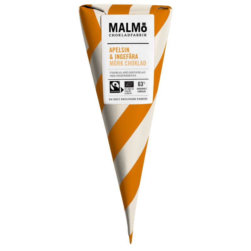 Malm Chokladfabrik Cones - Orange und Ingwer