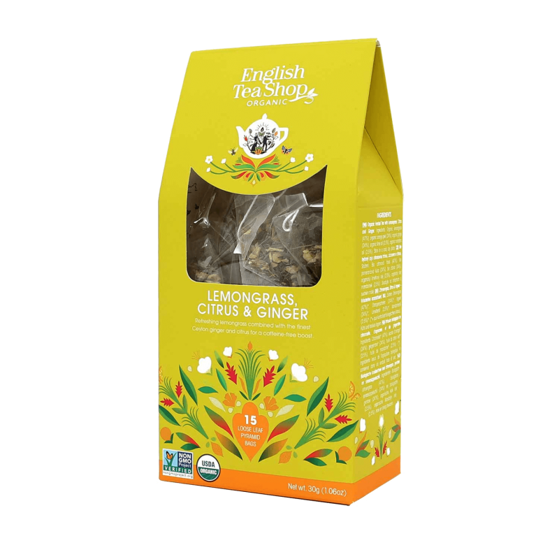 English Tea Shop - Lemongras Ingwer & Zitrusfrchte Tee, BIO, 15 Pyramiden-Beutel in Papierbox