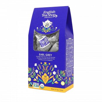 English Tea Shop - Earl Grey, BIO Fairtrade, 15 Pyramiden-Beutel in Papierbox