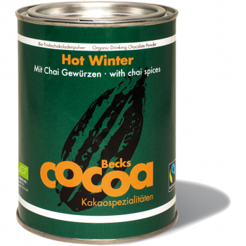 BIO Trinkschokoladenpulver mit Gewrzen Hot Winter von Becks COCOA 250g Dose